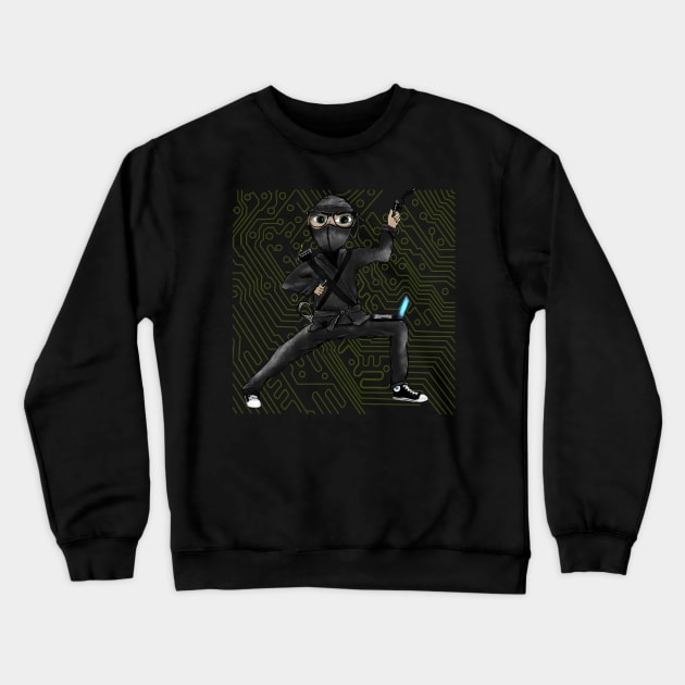 Cyber Ninja Crewneck Sweatshirt by BeverlyHoltzem